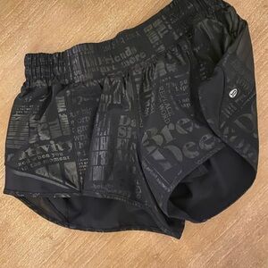 lululemon athletica Black Textured Athletic Shorts